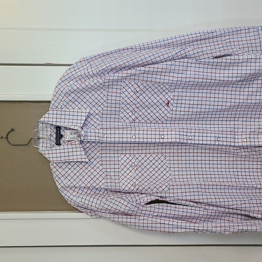 Roper mens western pearl snap button down-sz M